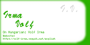 irma volf business card